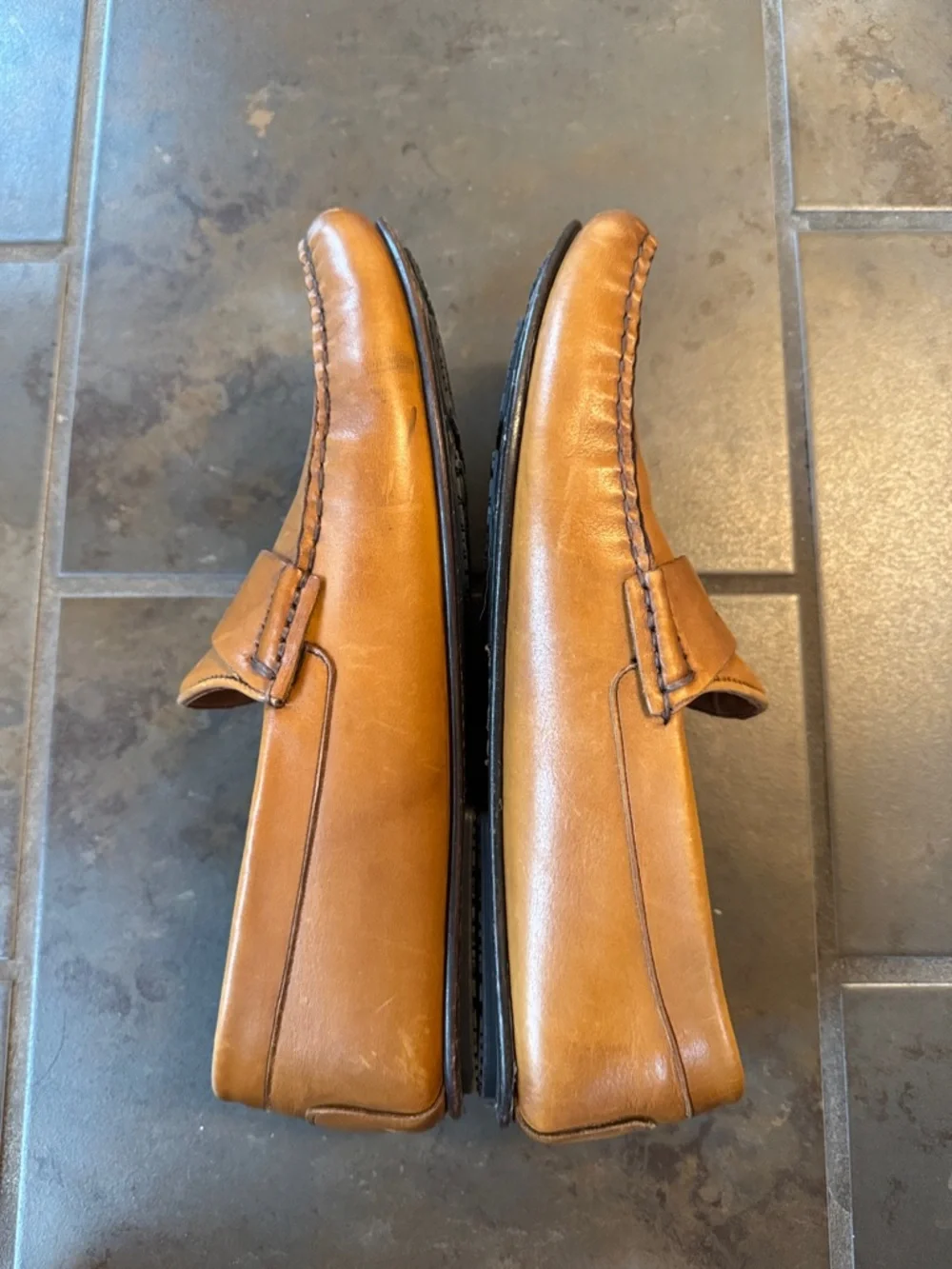 Allen Edmonds Super Sport Penny Loafers 6456 Walnut Brown Leather Slip-on 10.5 - Picture 9 of 14